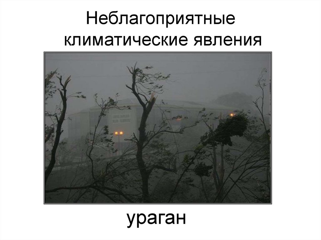 Неблагоприятные климатические явления