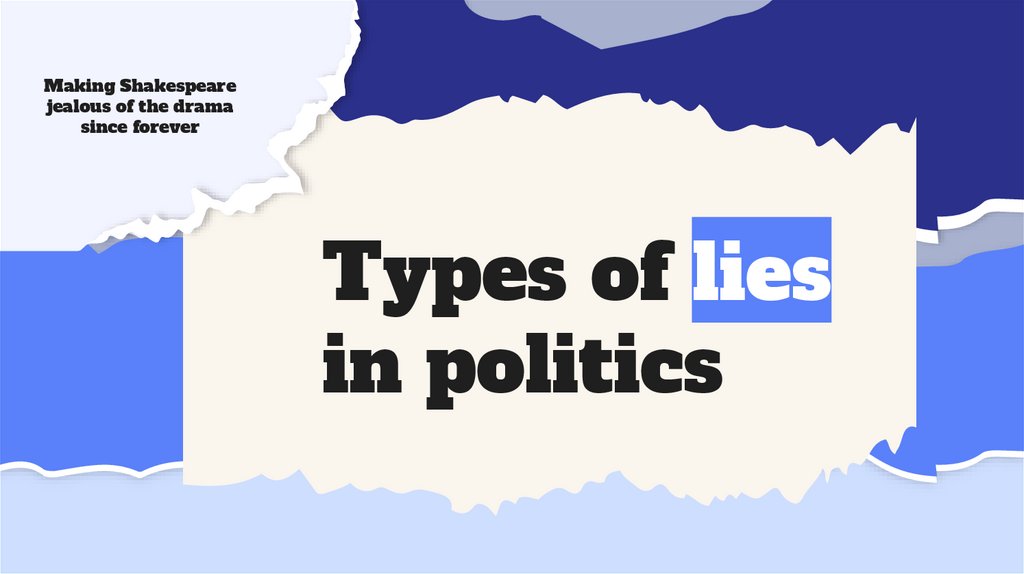 Types of lies in politics