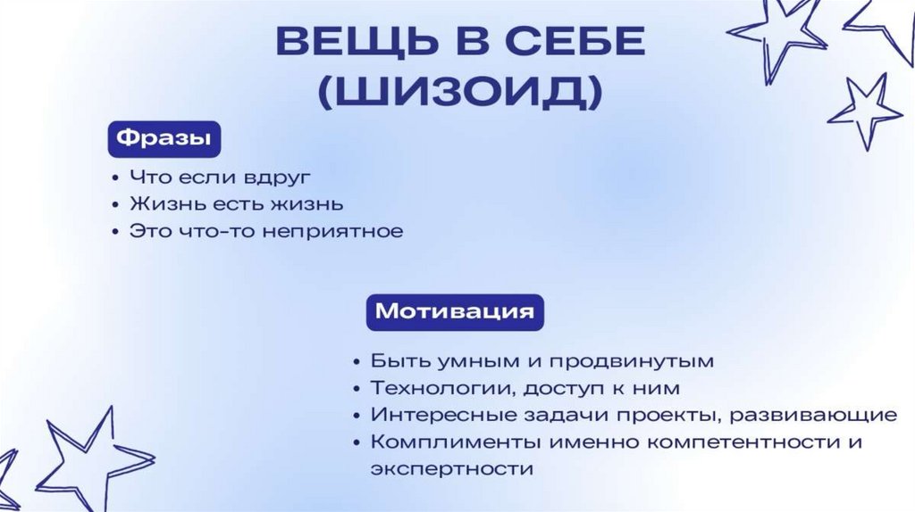 ВЕЩЬ В СЕБЕ (ШИЗОИД)