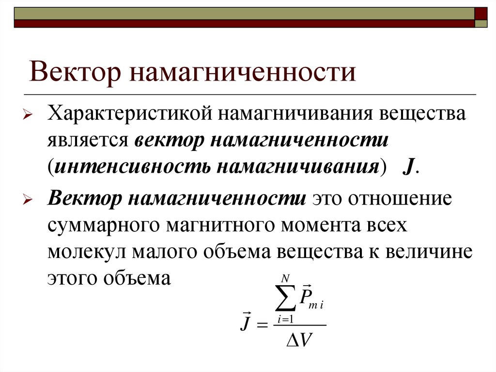 Вектор намагниченности