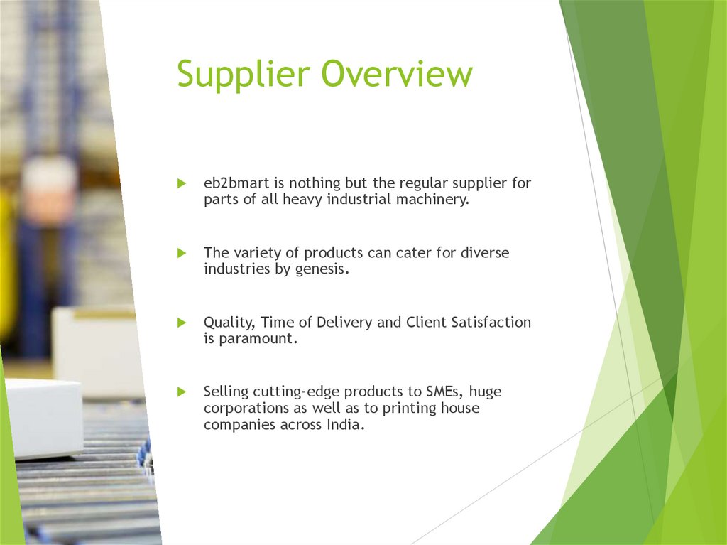 Supplier Overview