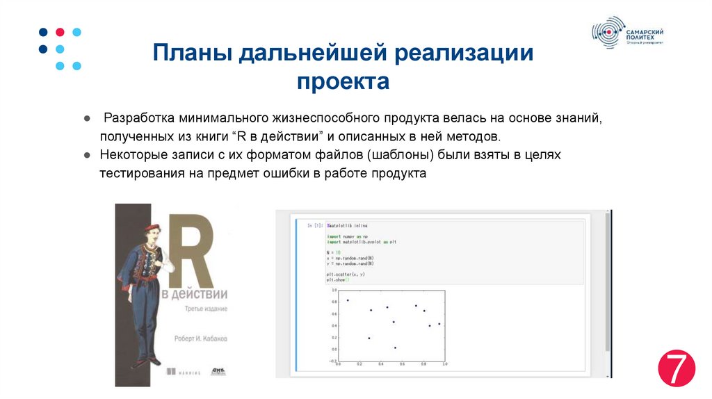 Планы дальнейшей реализации проекта