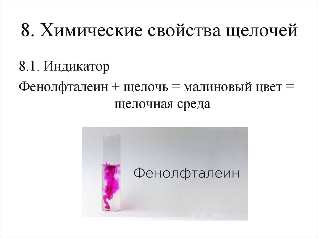 8. Химические свойства щелочей