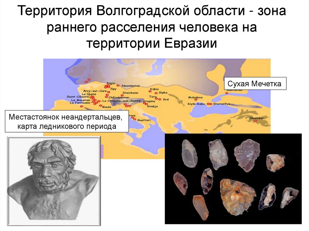 Территория Волгоградской области - зона раннего расселения человека на территории Евразии