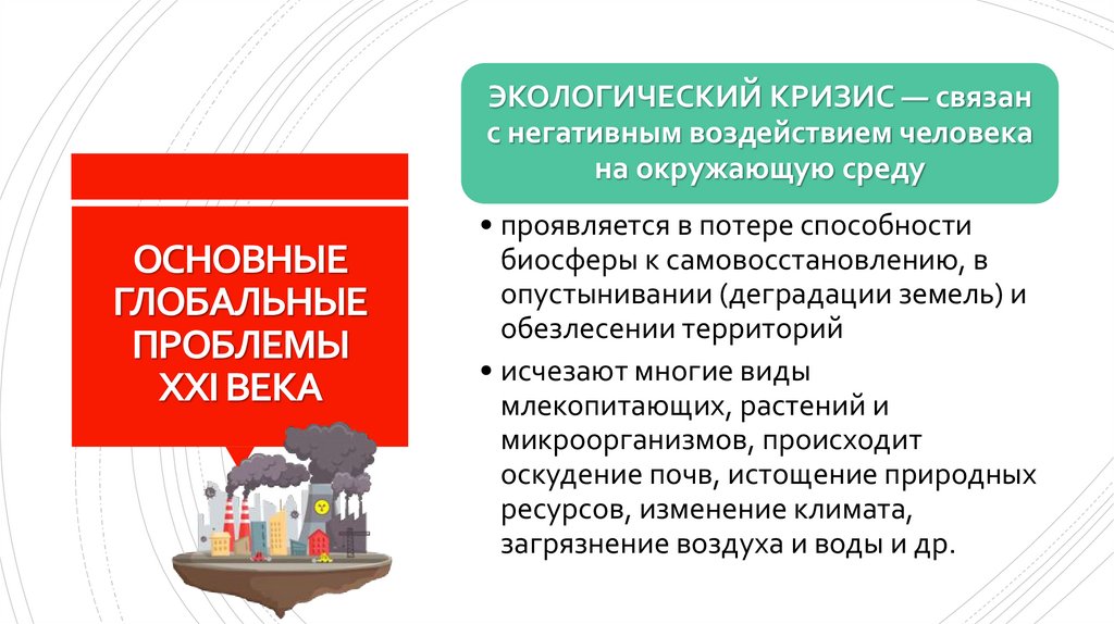 ОСНОВНЫЕ ГЛОБАЛЬНЫЕ ПРОБЛЕМЫ XXI ВЕКА