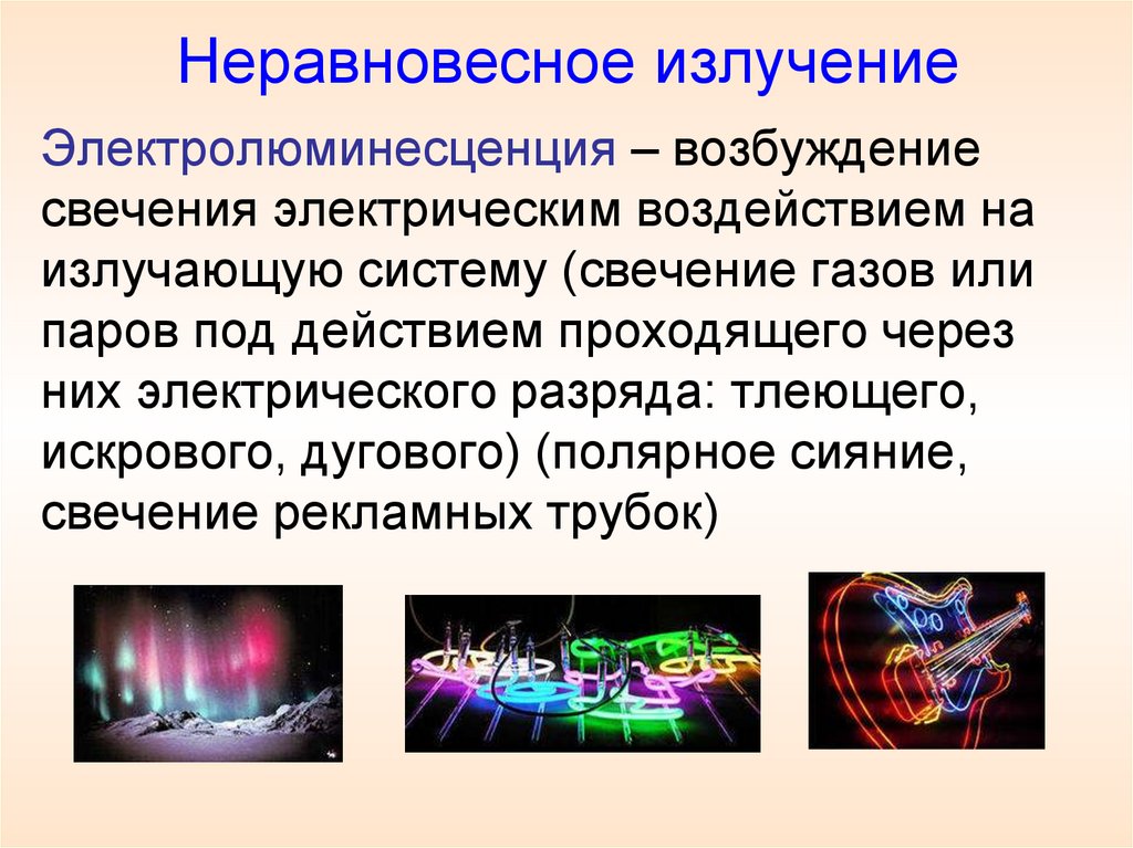 Неравновесное излучение