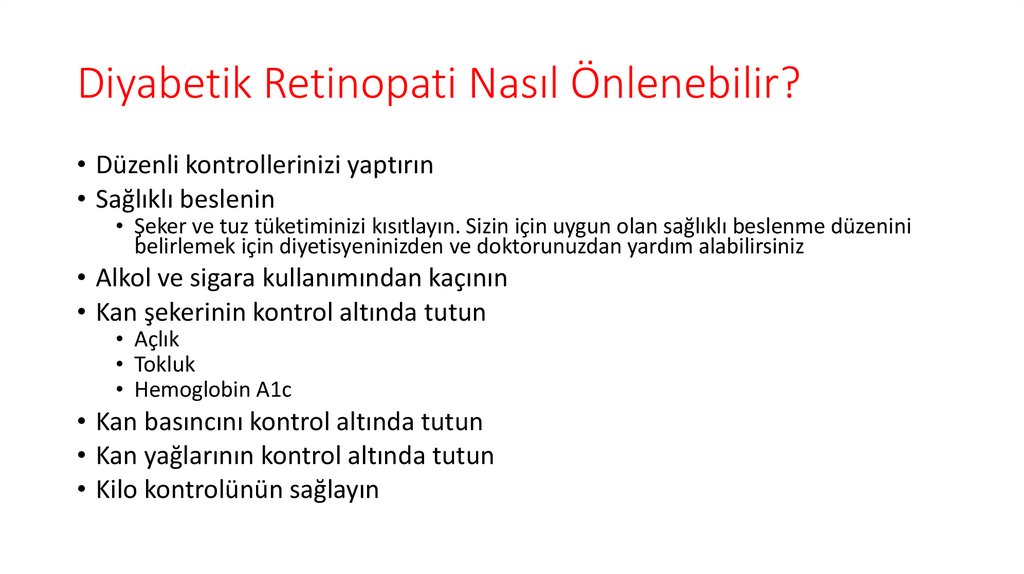 Diyabetik Retinopati Nasıl Önlenebilir?