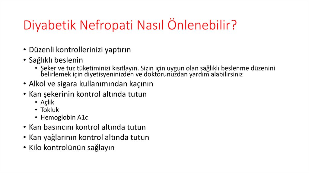 Diyabetik Nefropati Nasıl Önlenebilir?