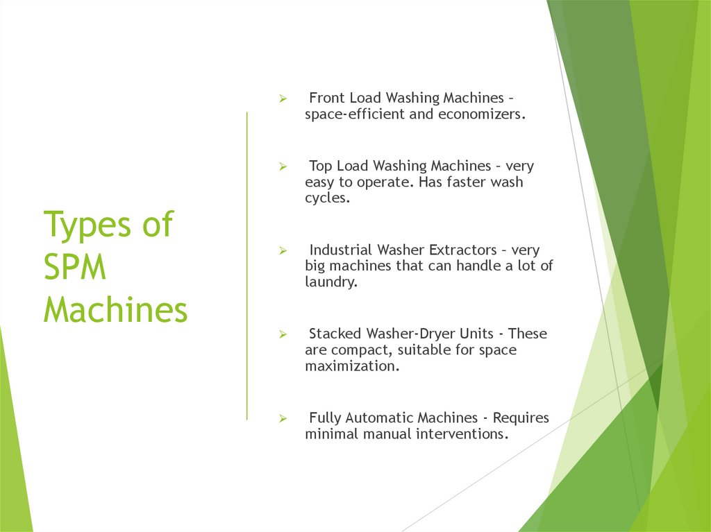 Types of SPM Machines