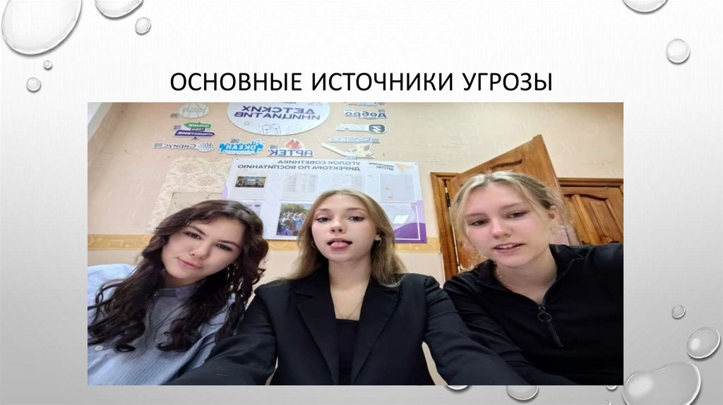 Основные источники угрозы