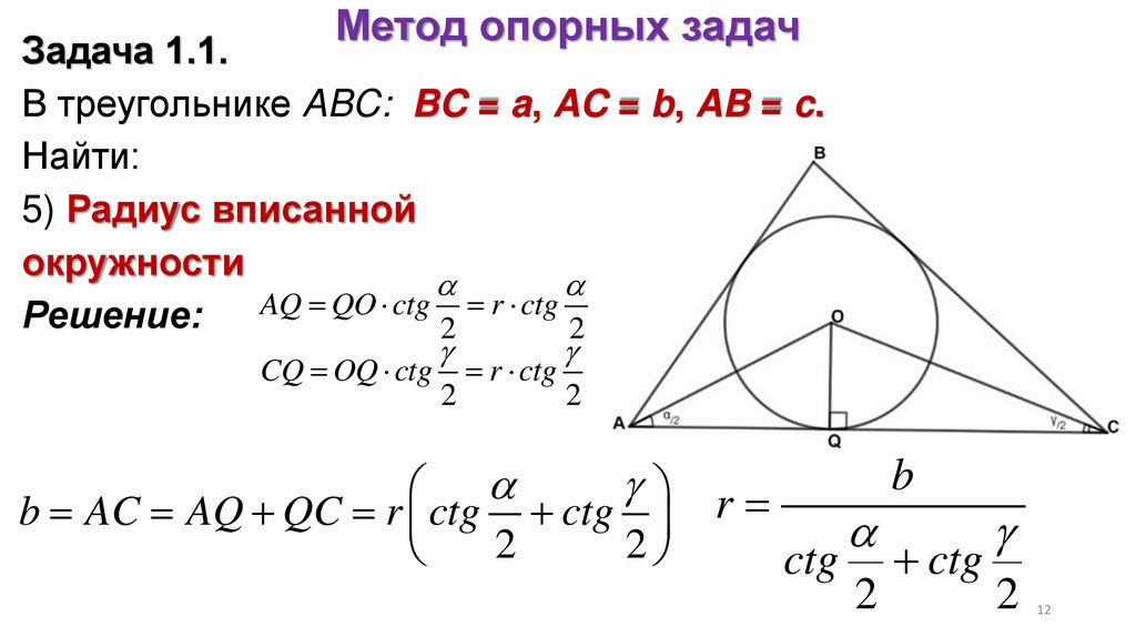 Метод опорных задач