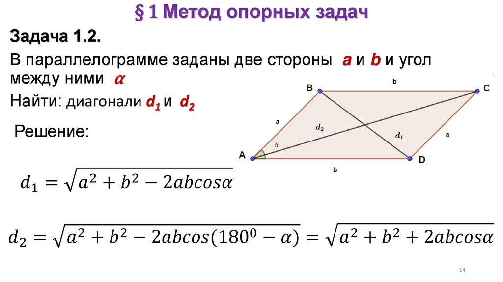 § 1 Метод опорных задач