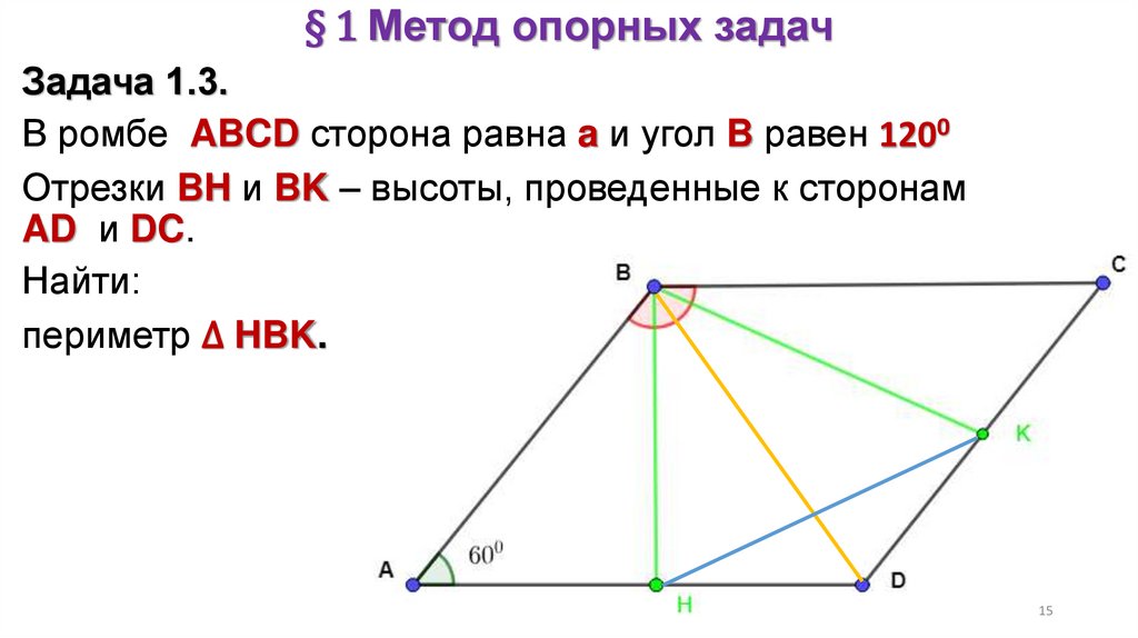 § 1 Метод опорных задач