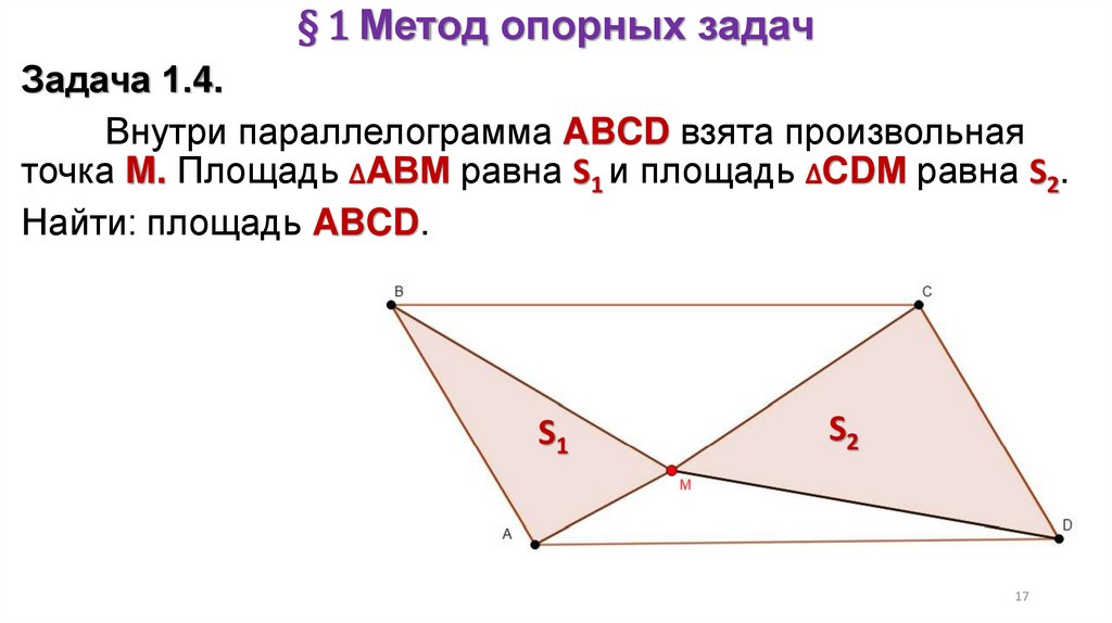 § 1 Метод опорных задач
