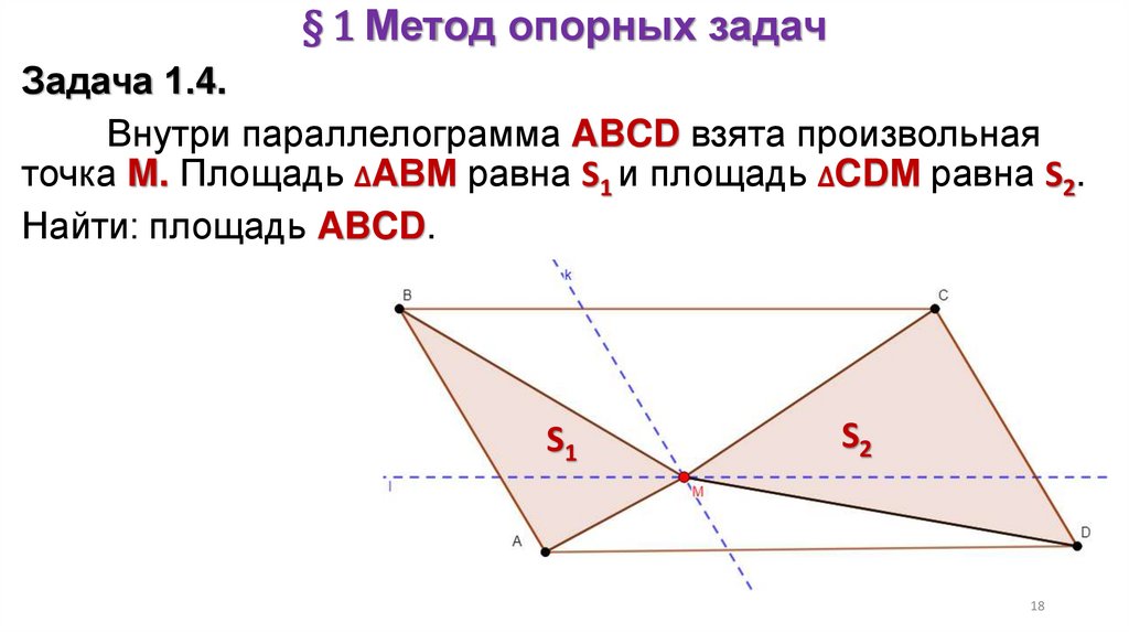 § 1 Метод опорных задач