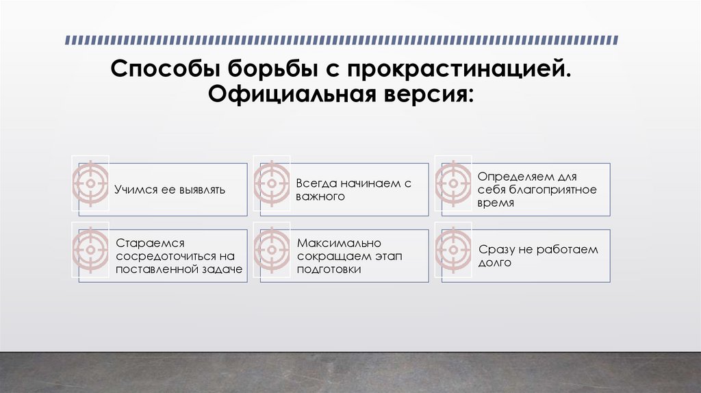 Способы борьбы с прокрастинацией. Официальная версия: