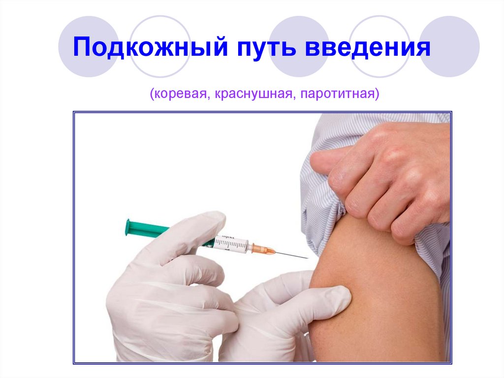 Подкожный путь введения