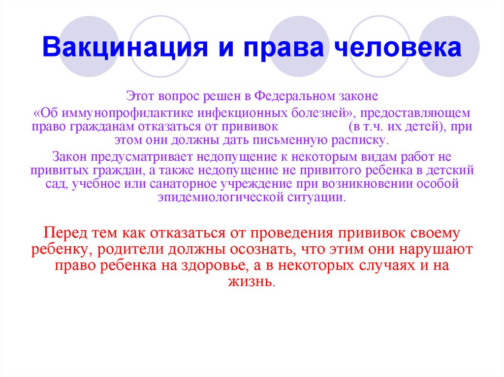 Вакцинация и права человека