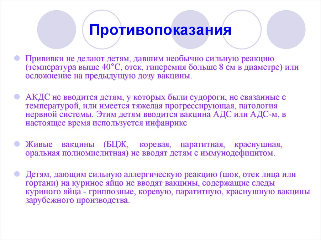 Противопоказания