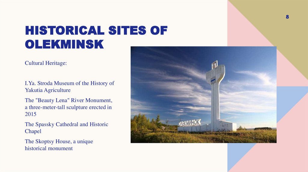 Historical sites of Olekminsk