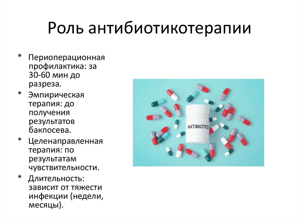 Роль антибиотикотерапии