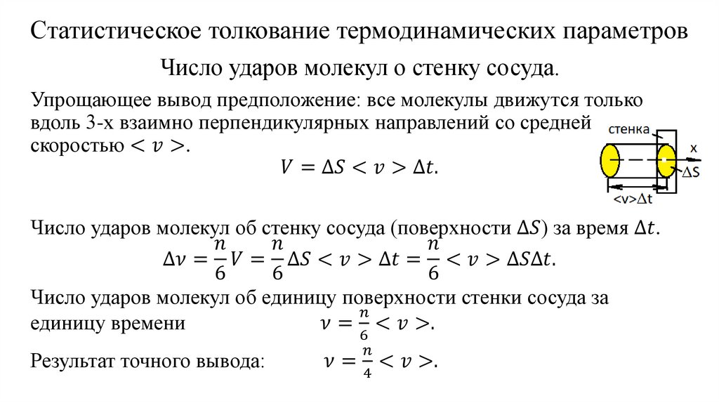 Статистическое толкование термодинамических параметров