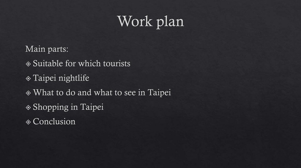 Work plan