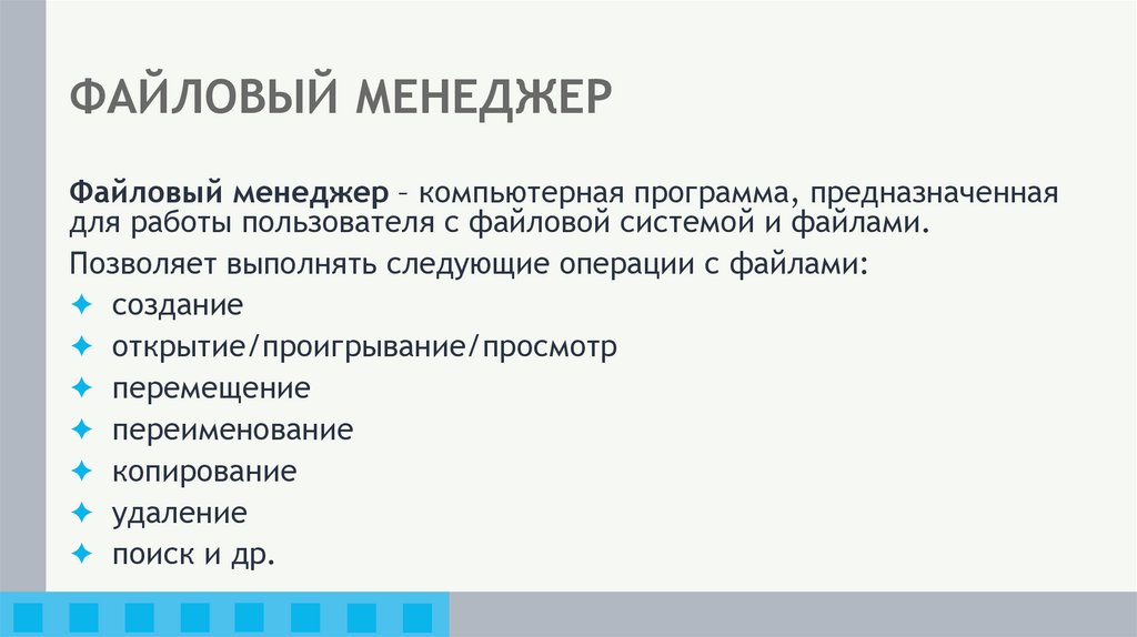 ФАЙЛОВЫЙ МЕНЕДЖЕР