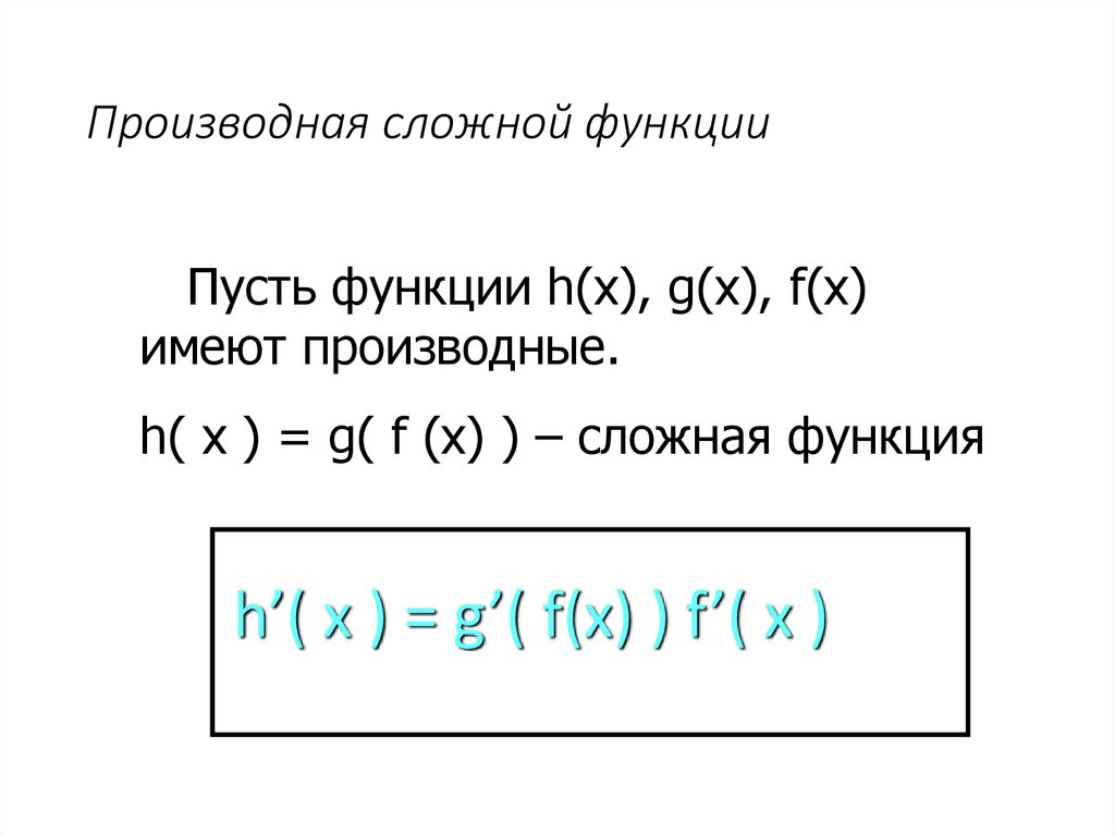 Производная сложной функции