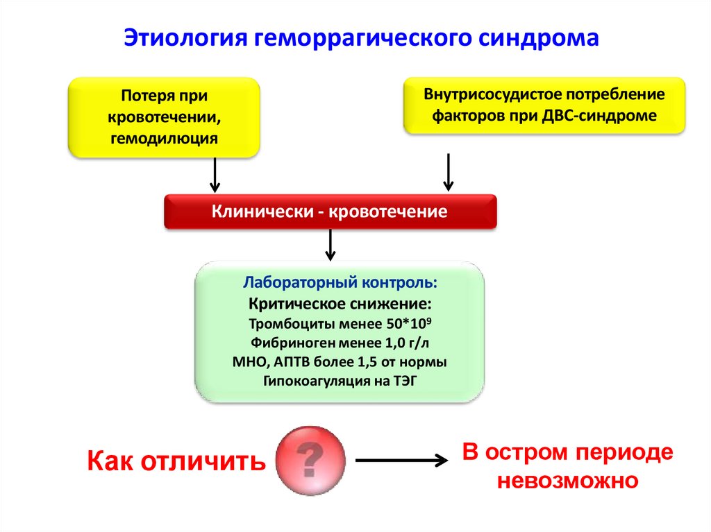 Этиология геморрагического синдрома