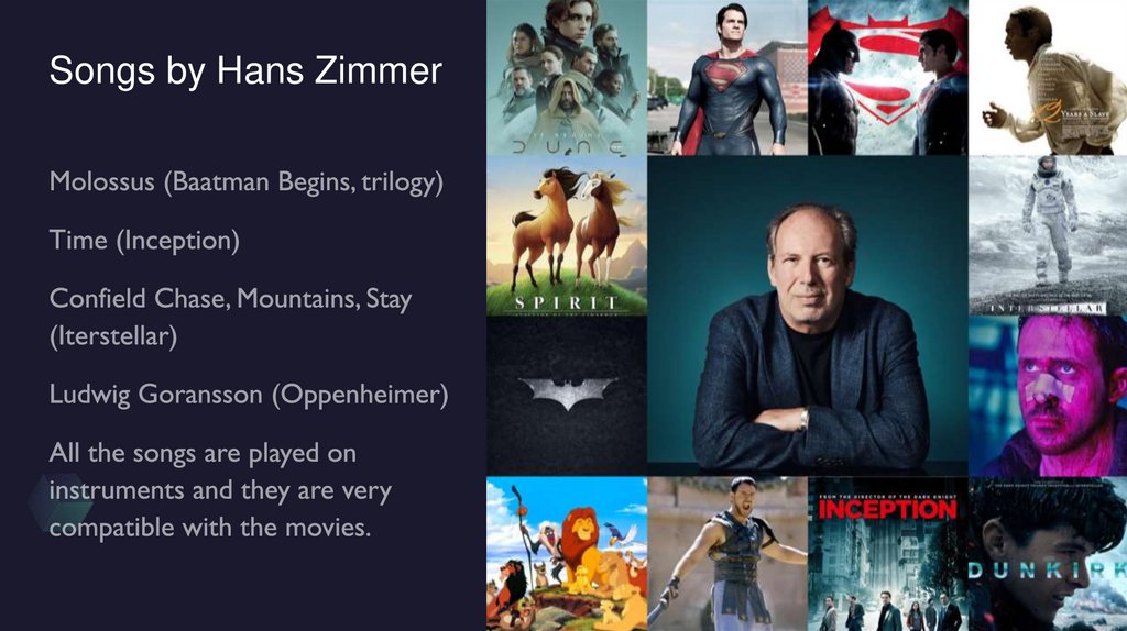Songs by Hans Zimmer
