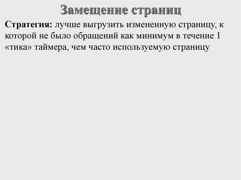 Замещение страниц