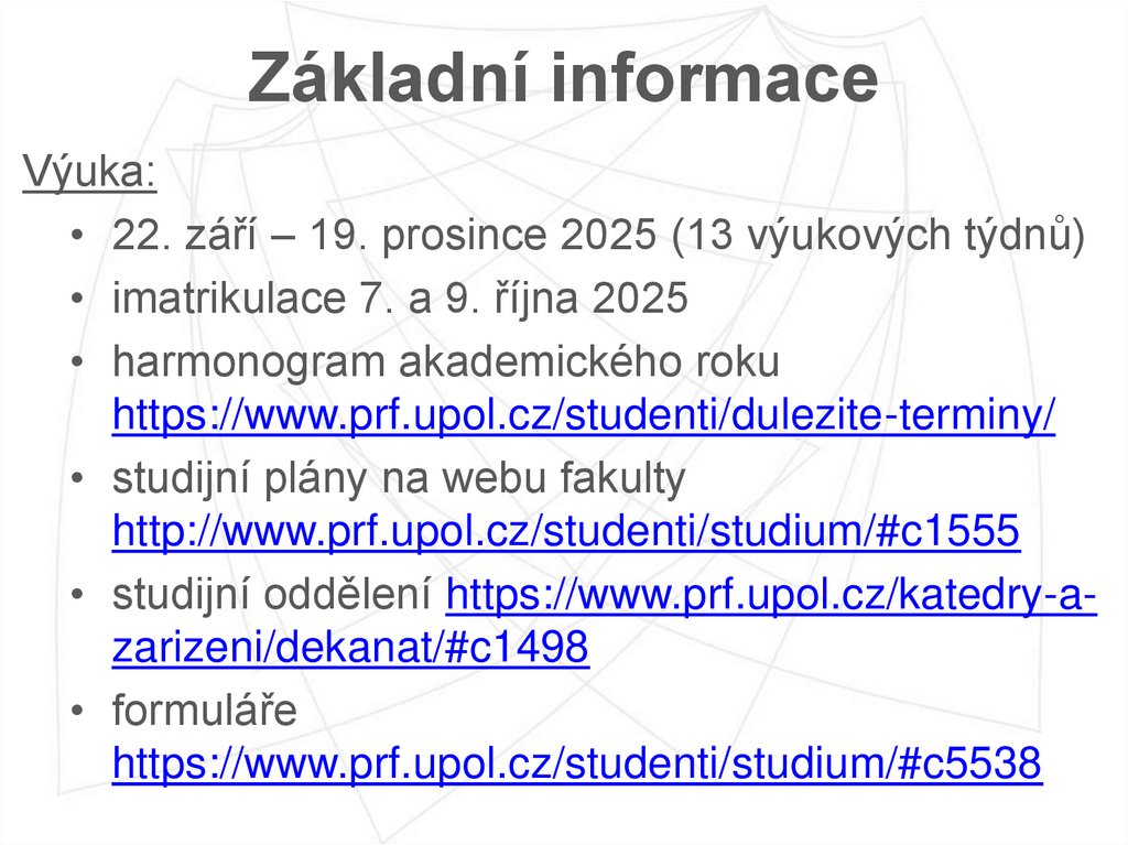 Základní informace