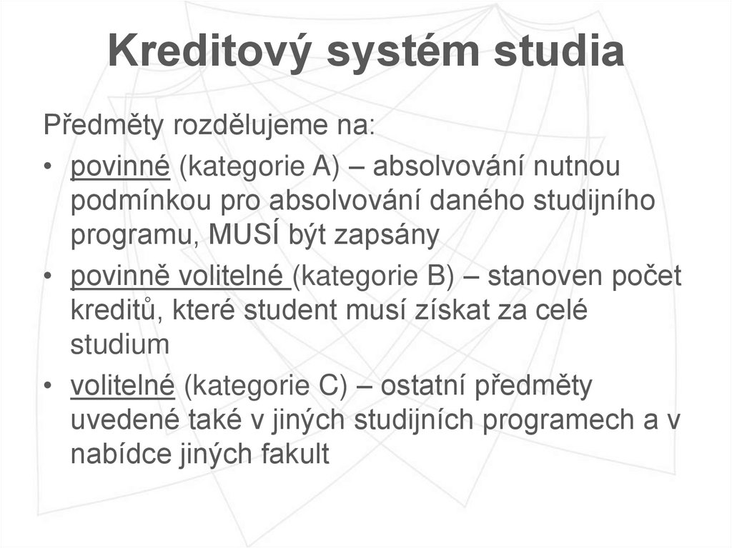 Kreditový systém studia