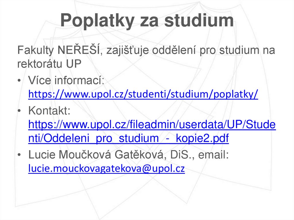 Poplatky za studium