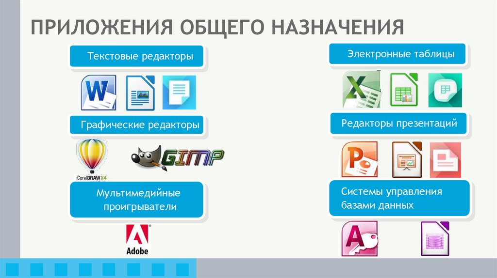 ПРИЛОЖЕНИЯ ОБЩЕГО НАЗНАЧЕНИЯ