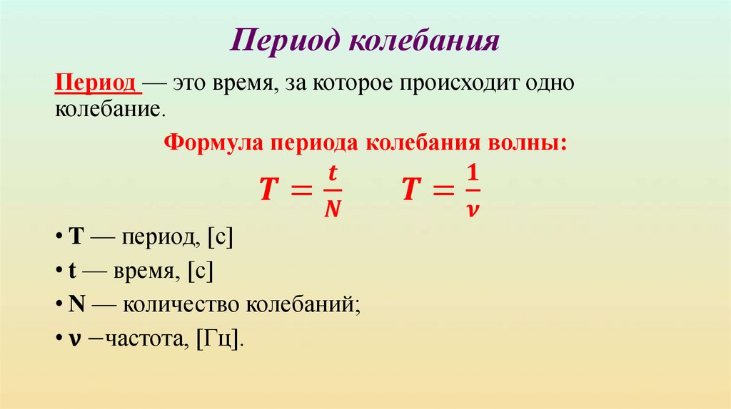 Период колебания