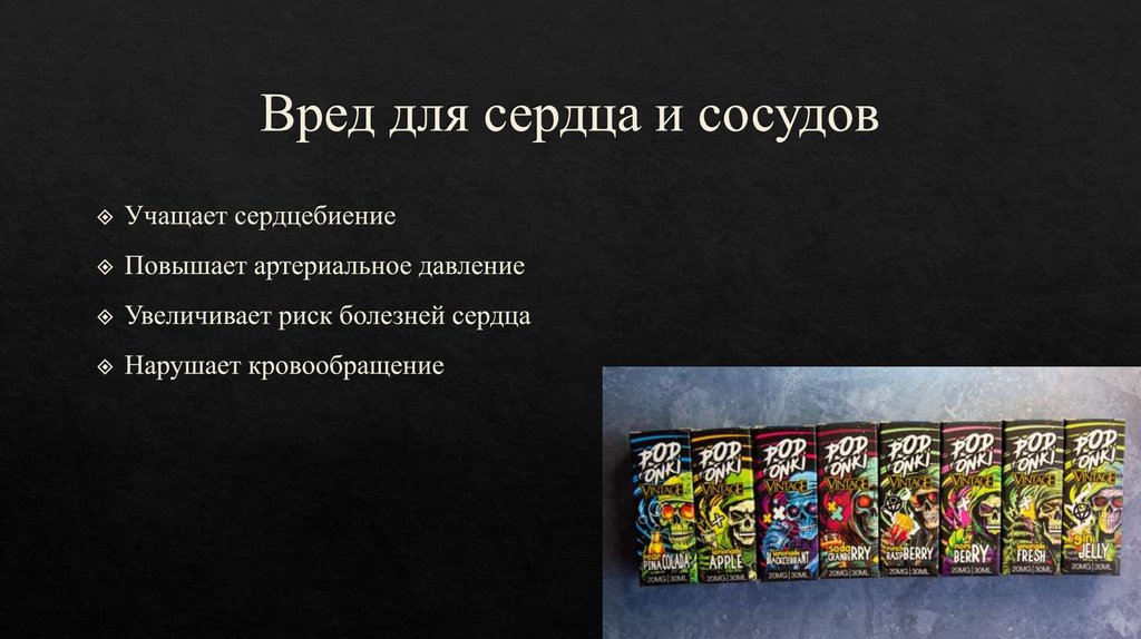 Вред для сердца и сосудов