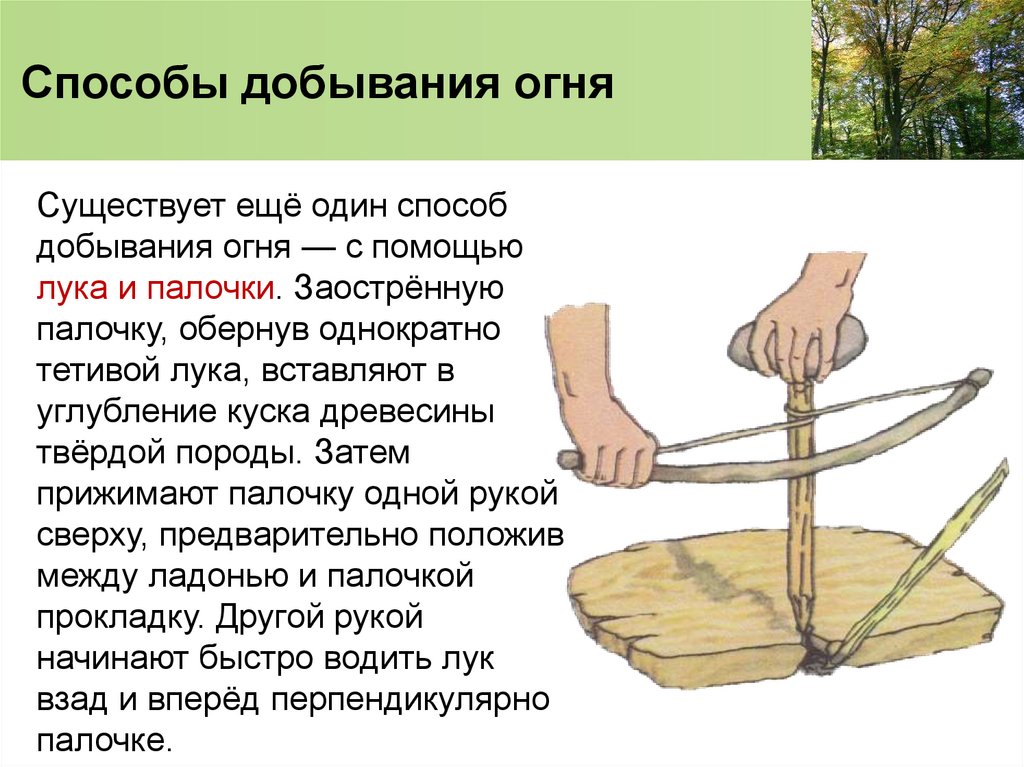 Способы добывания огня