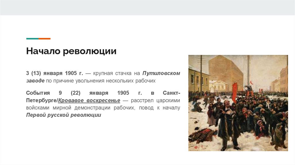 Начало революции