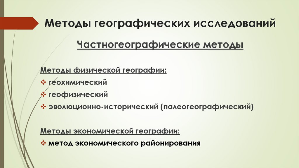 Методы географических исследований