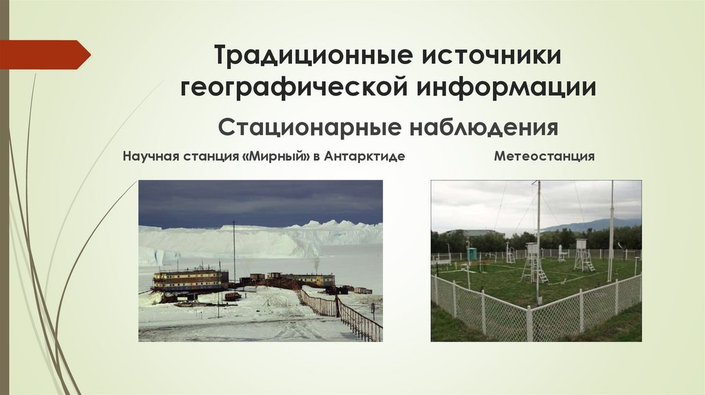Традиционные источники географической информации