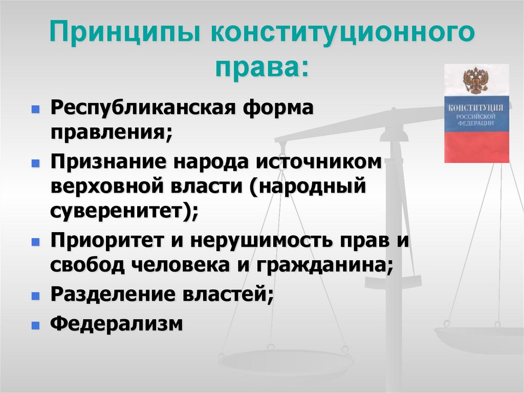 Принципы конституционного права: