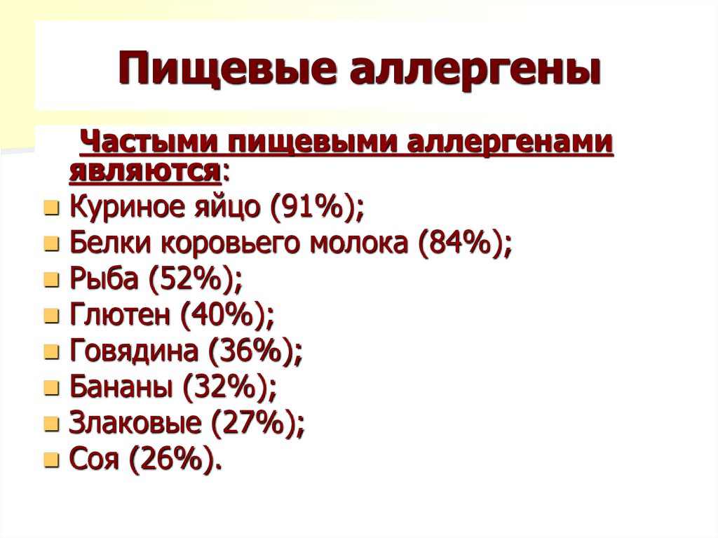 Пищевые аллергены