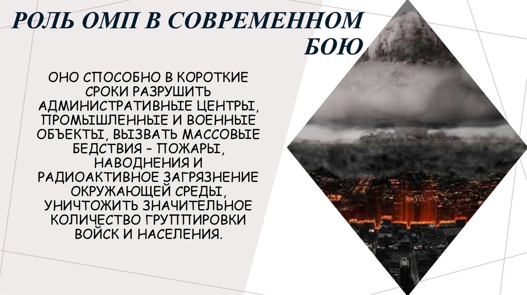 Роль ОМП в современном бою