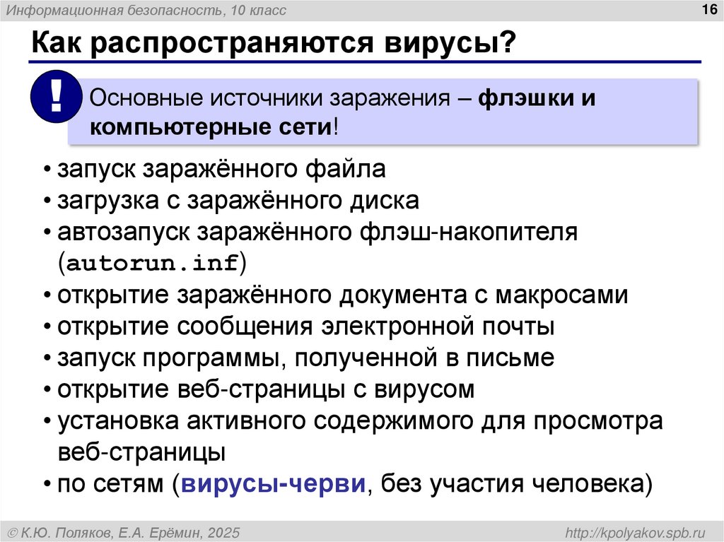 Как распространяются вирусы?