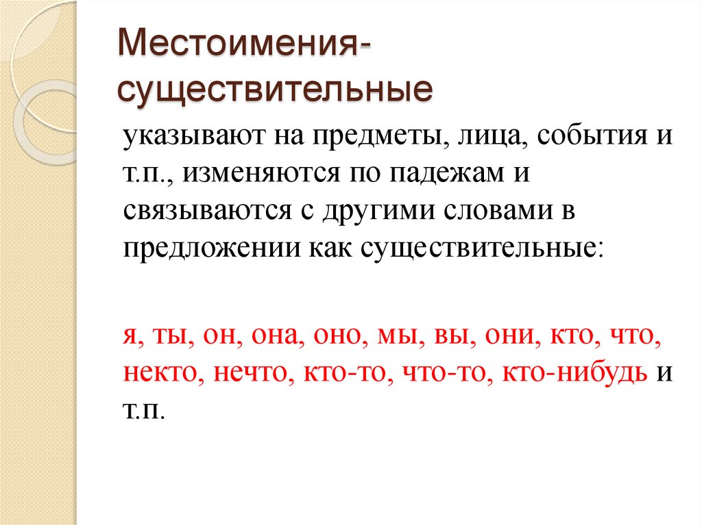 Местоимения-существительные