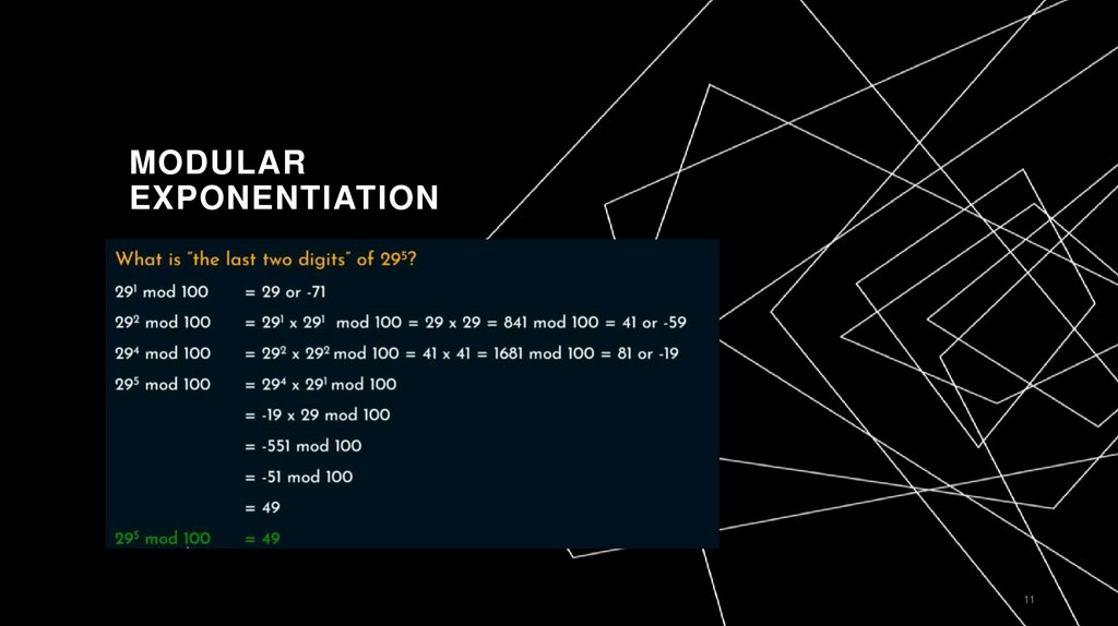 Modular Exponentiation