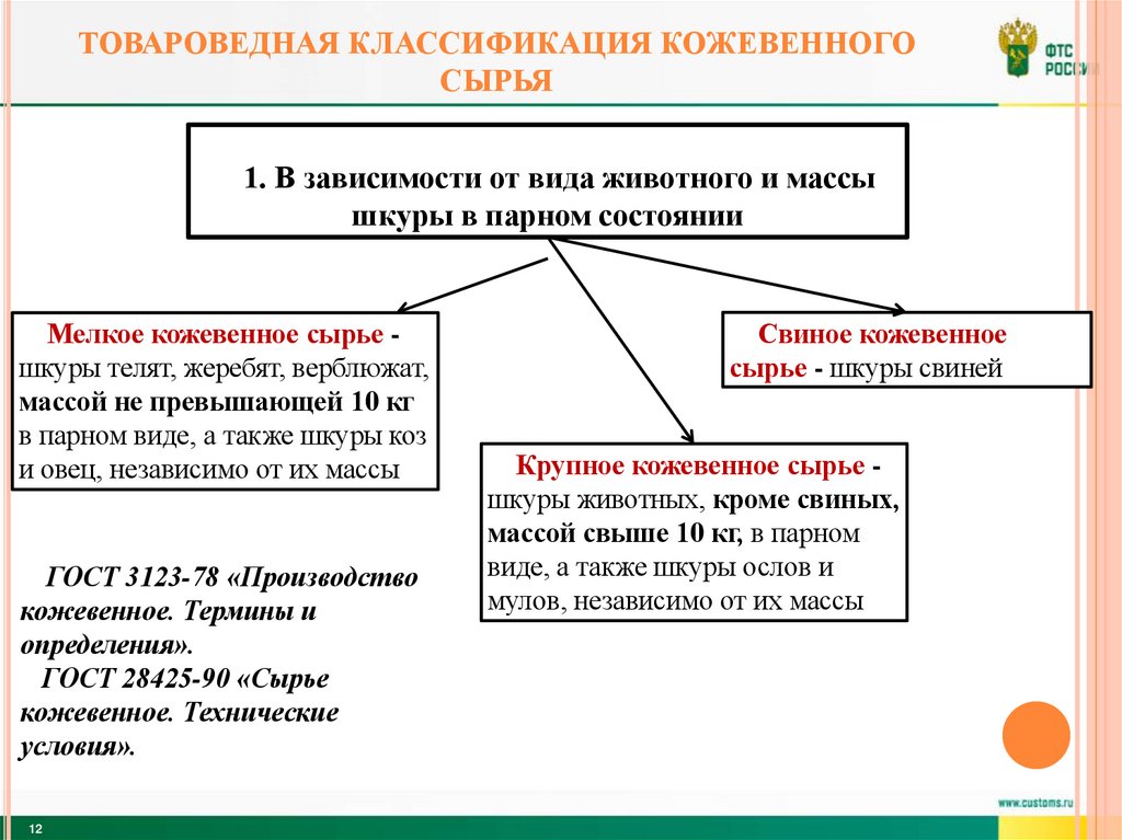 товароведная классификация кожевенного сырья