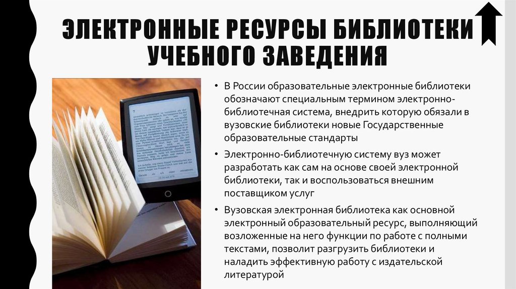 Электронные ресурсы библиотеки учебного заведения